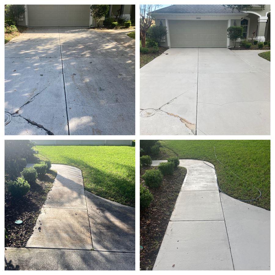Painted and sealed driveway cleaning in jacksonville fl