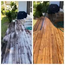 Wood Deck Cleaning 1