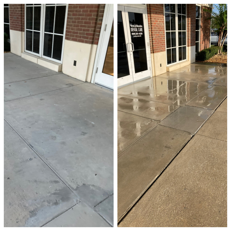 Dentist Office Pressure Washing and Efflorescence Removal in Jacksonville, FL