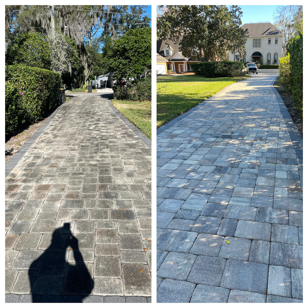 Paver Driveway and Deck Cleaning in Jacksonville, FL